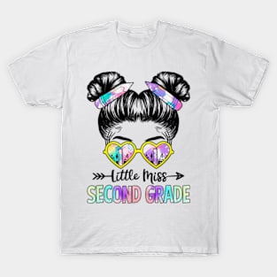 Little Miss Second Grade Girls Back To School Shirt Daughter T-Shirt